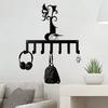 Iron Wall Hook Rack 7 Hooks Letter L Shape Key Holder for Hallway Bedroom Entryway Durable Housewarming Gift
