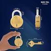 Nav-tal 6 Levers Round Padlock for Main Door with 3 Keys, Hardened Shackle Brass B079N5VBWV