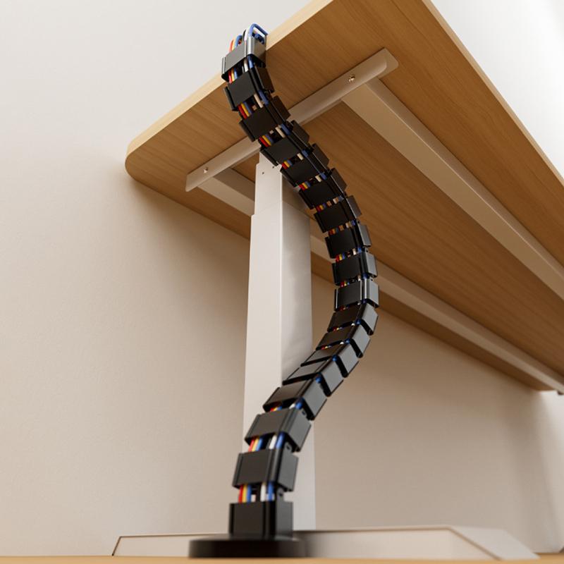 Wire Spine Cable Spine 80Cm Under Desk Cable Tray Wire Management Workstation Snake Cable Organizer Management