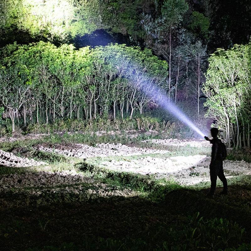 High Brightness Flashlight USB Charging Ultra Bright LED Torch 3 Gears Camping Flashlight Power Bank for Outdoor Hiking Fishing