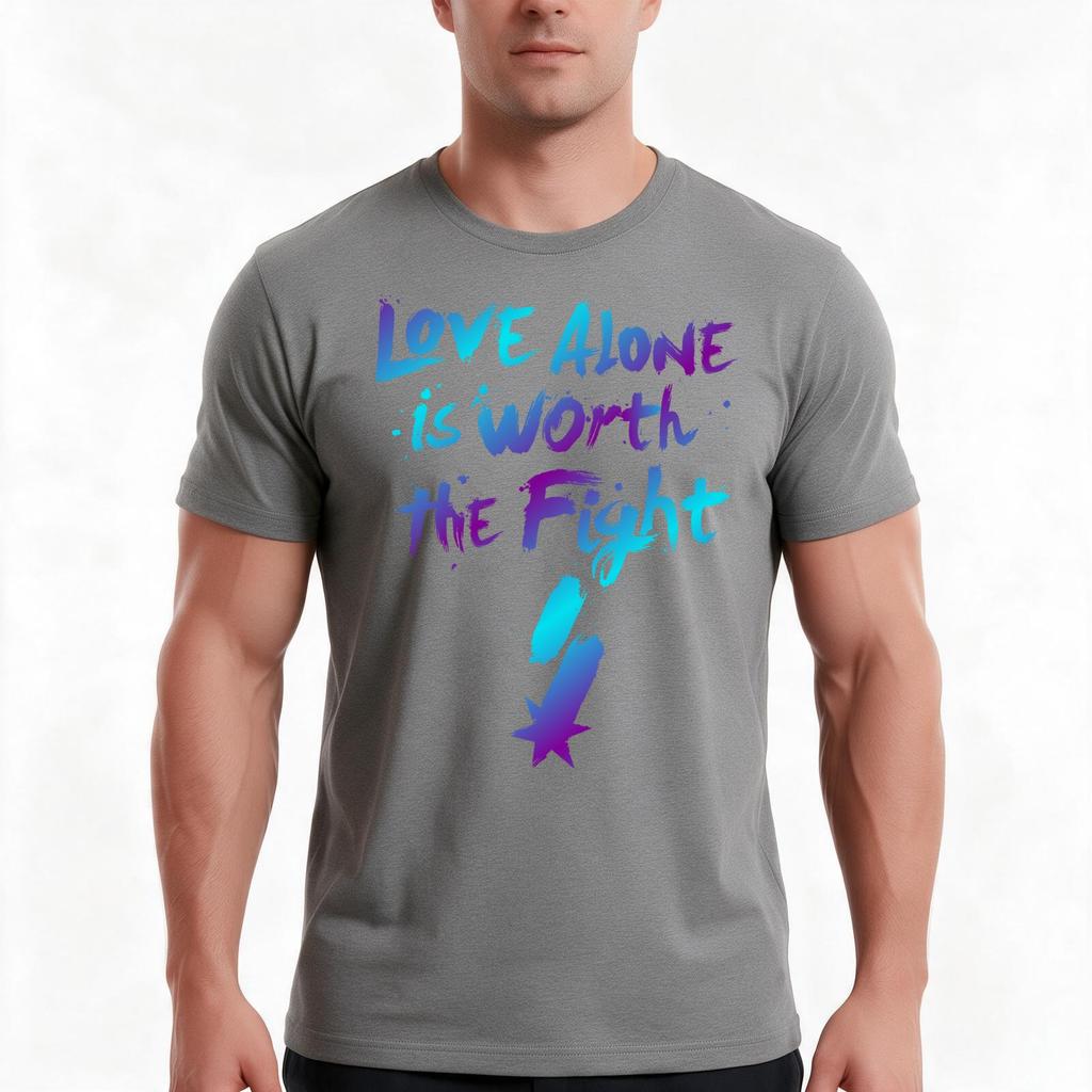 Love Alone Is Worth The Fight Colour Tshirt Summer Casual Cotton Tee Oversized Streetwear Tops Vintage Graphic Print