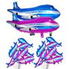 TENDYCOCO 20-Piece Foil Airplane Balloons, Perfect for Parties and Birthdays, Cool Purple Aluminum Balloons
