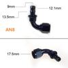 Uuiversal Aluminum AN6 AN8 AN10 Oil Fuel Fitting Oil Fuel Push On Hose 0 90 45 180 Degree Rubber Tube Hose End