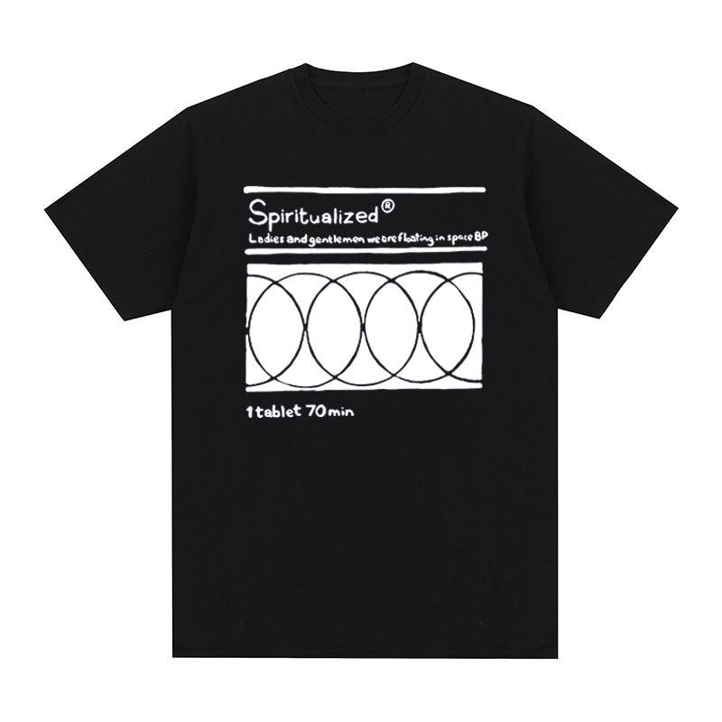 Spiritualized T-Shirt 90er Spacemen Rockband Baumwolle im Weltraum schwebend Herren T-Shirt Neu TEE T-SHIRT Damen Tops