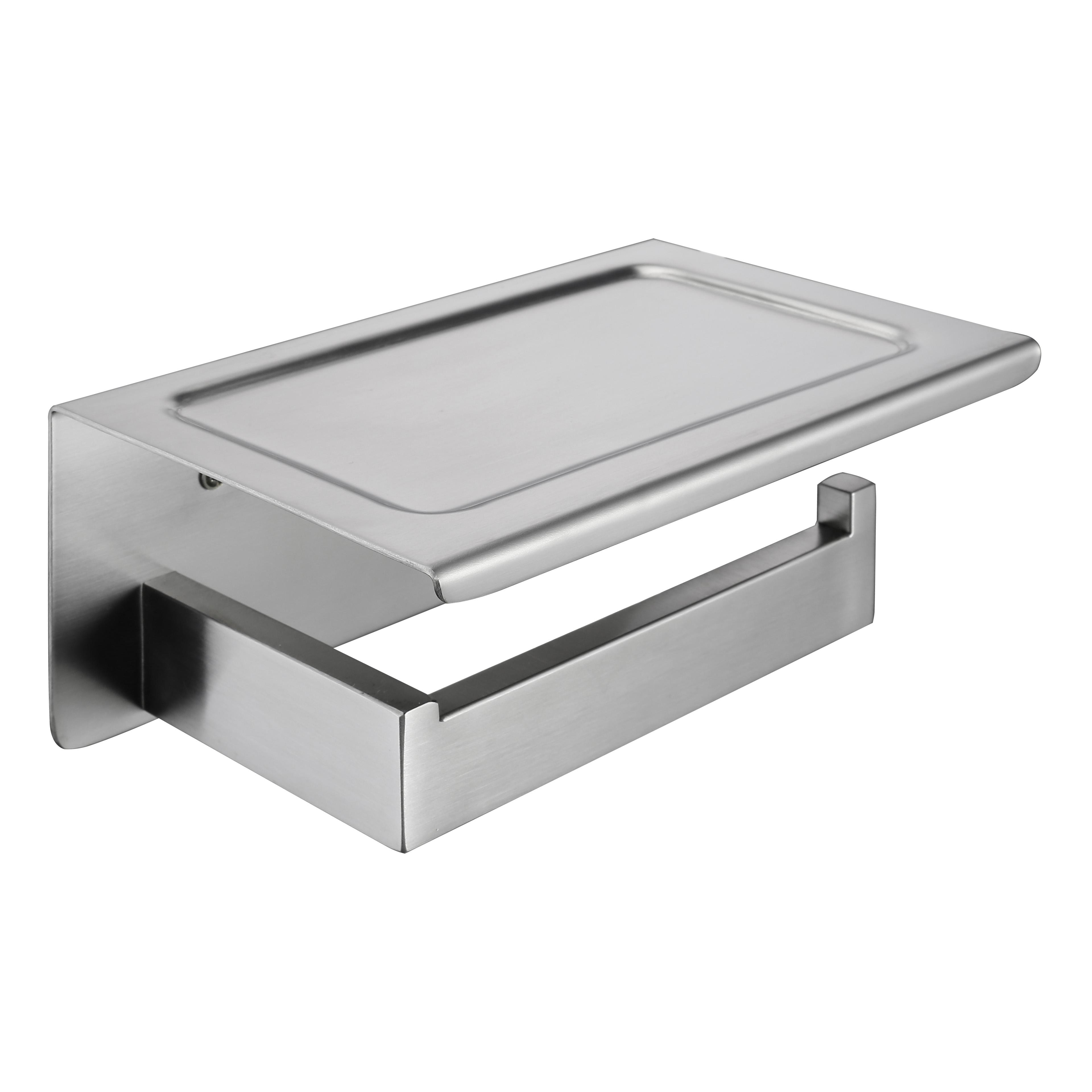 

BagnoLux Нержавеющая сталь для хранения вещей Черный полированный хром Простой и красивый настенный держатель для туалетной бумаги для ванной комнаты