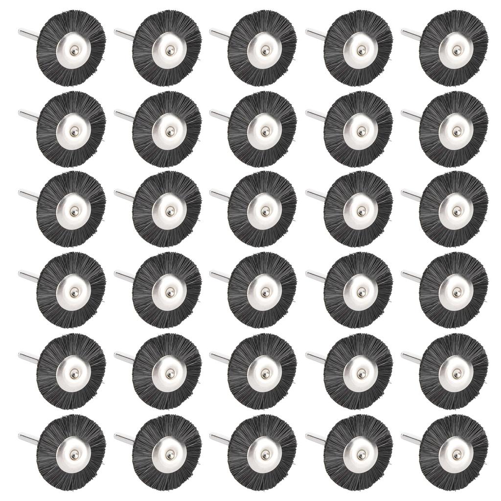 30Pcs Brush Wheel Flat Mini Wood Carving Rust/Corrosion/Paint Removal Polishing ToolsBrass Wire