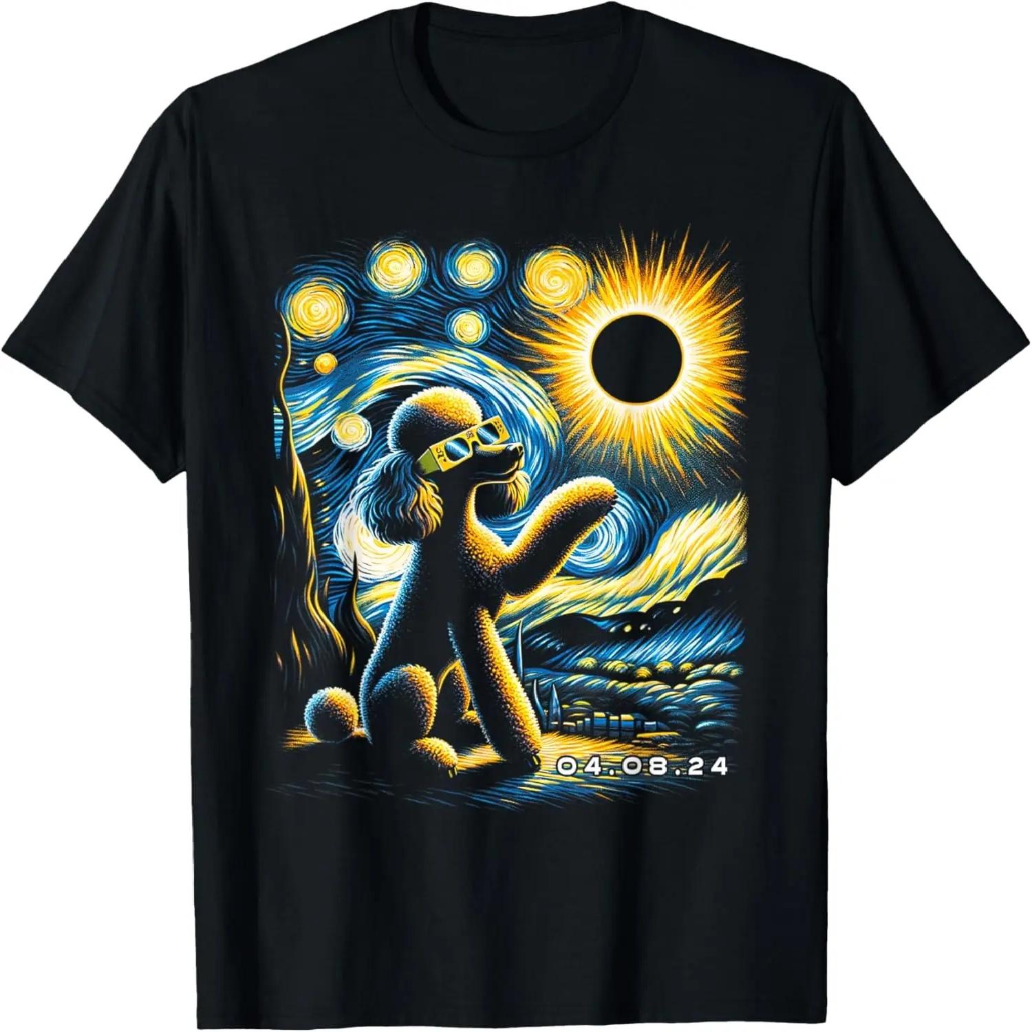 

Graphic Poodle Solar Eclipse Painting Art Animal Breed Dog T-Shirt XXXXXL різнокольоровий