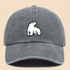Cute polar bear printed baseball cap for men and women, fashionable and versatile for outdoor travel
