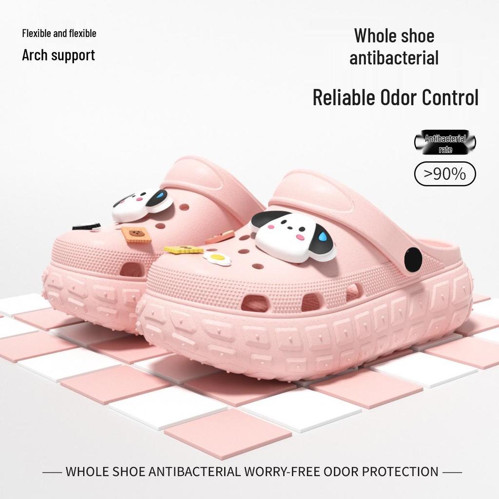 Women's Platform Clog Sandals: Non-Slip, Breathable, Wear-Resistant for Home & Beach