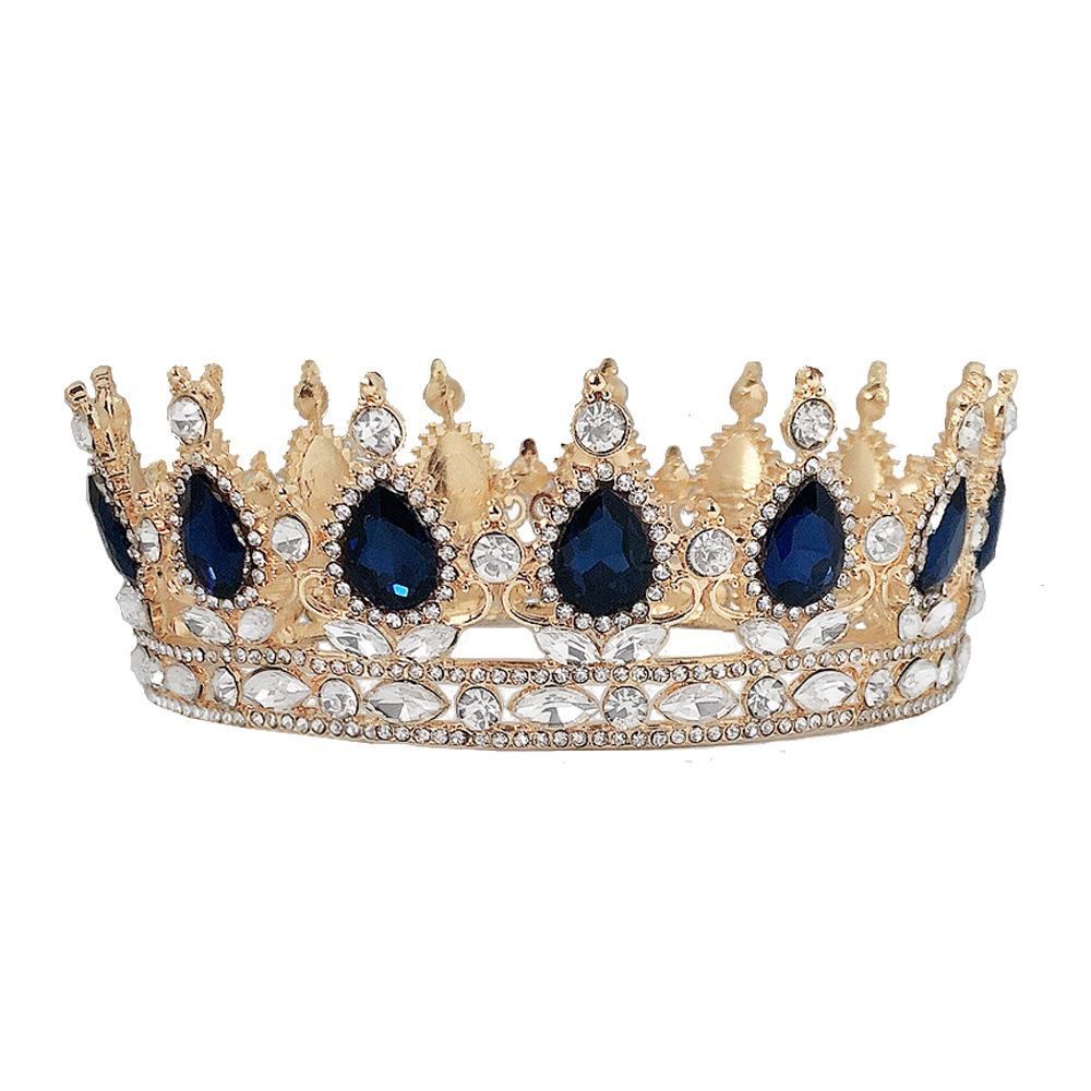 Klassischer Stil Vollkreis Mutter Krone Tiara Geburtstag Strass Haarschmuck Prinzessinnenkrone Hochzeitskleid Zubehör Hochzeit