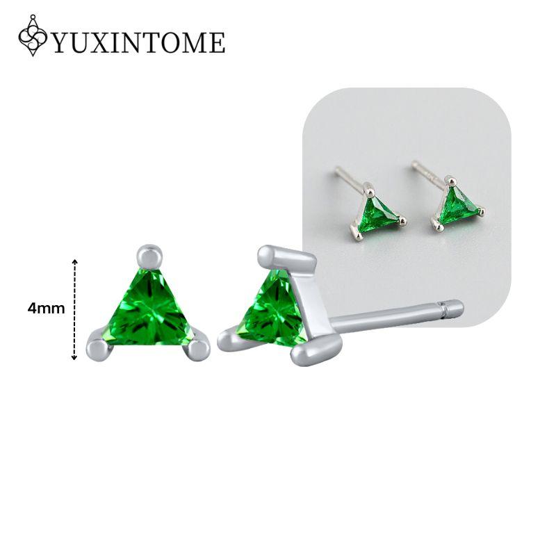 Turquoise 925 Silver Ear Needle Green Zircon vintage emerald Heart/Flower Pendant Hoop Earrings Fashion party Jewelry