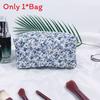Cotton Floral Makeup Bag With Breathable Design For Daily Use