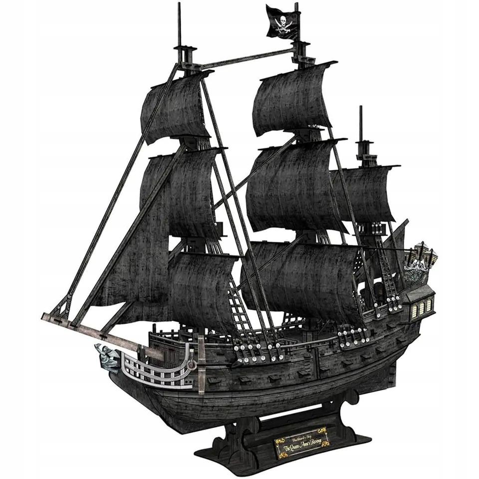 Puzzle divertente cubico 3d nave pirata vendetta della regina anna 308 elementi t4018h