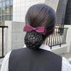 Head Flower Female Vocational Nurse Hairnet Bank Flight Attendant Special Disc Hair Net Pocket Bow Hairpin Tooling Headdress
