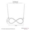 Elegant Sterling Silver Pink Infinity Necklace with European & American Style