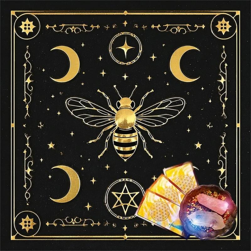 Butterfly Star Pattern Tarots Card Tablecloth Altars Cloth Altars Cloth Divinations Card Table Cloth Tapestry Easy Use