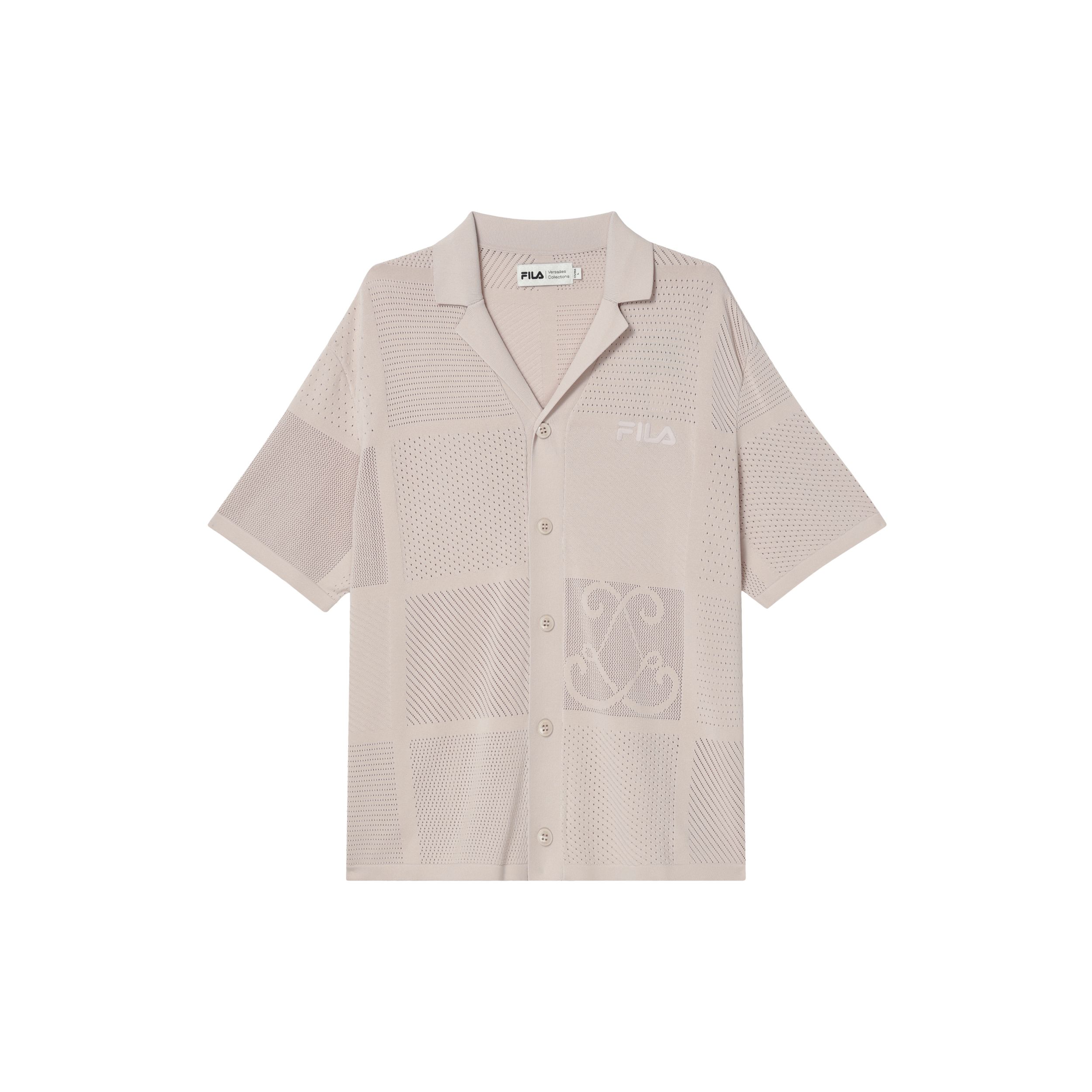 

Fila Однотонное поло повседневный кардиган с коротким рукавом вязаный мужской топ светло-хаки F11M428401F-LK L