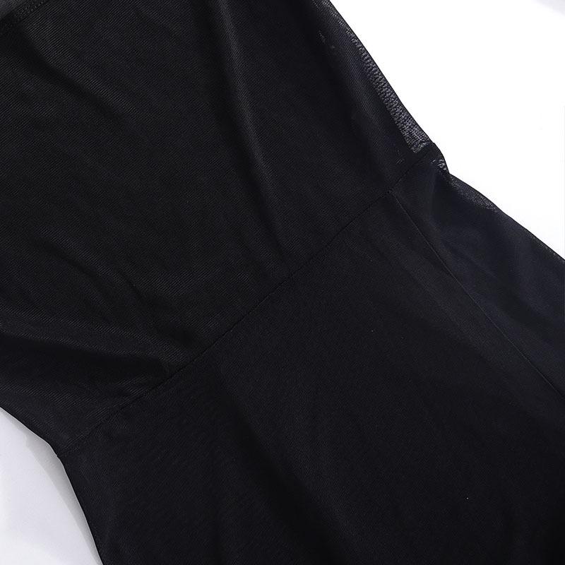 Square Collar Solid Mini Dress For Women Y2k Clothes Gauze Sexi Night Dress Hot Club Outfits Sheer Vestidos De Mujer Long Sleeve