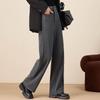 Fanzhen Women's High-Waist Wide-Leg Wool Blend Pants