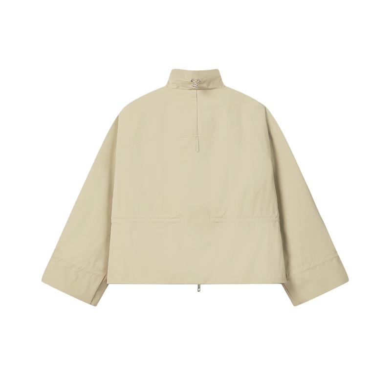 FILA Milano Series Simple Personality Trendy Fashion Classic Retro Casual Versatile Comfortable Loose Woven Jacket Women jackets F11W615704FMK