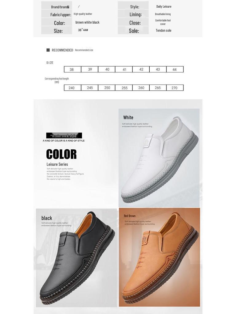 Lässige Slipper aus Leder für Herren: Atmungsaktive, rutschfeste, weiche Sohle für breite Füße – ideal für Frühling und Sommer