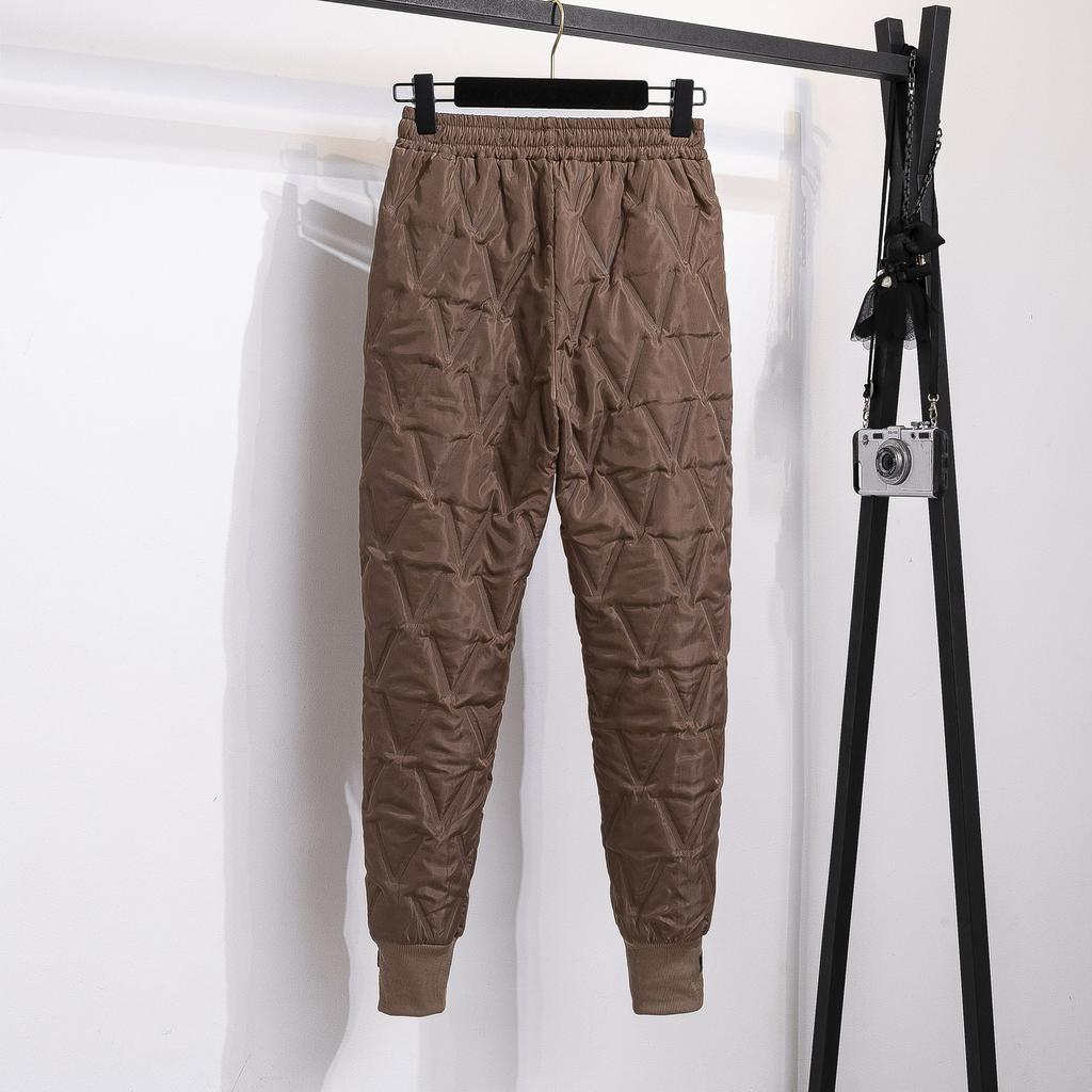 Women Winter Down Cotton Pants Women Thick Warm Harem Pants Female Elastic High Waist Casual Loose Trousers Pantalons S-4XL