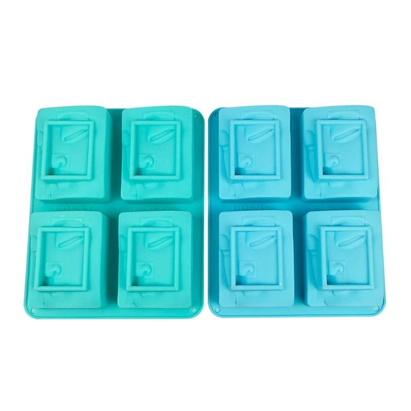 4 Holes Buddhas Portrait Silicone Mould Human Face Candle Molds Soap Molds Resin Casting Molds DIY Cake Making Supplies