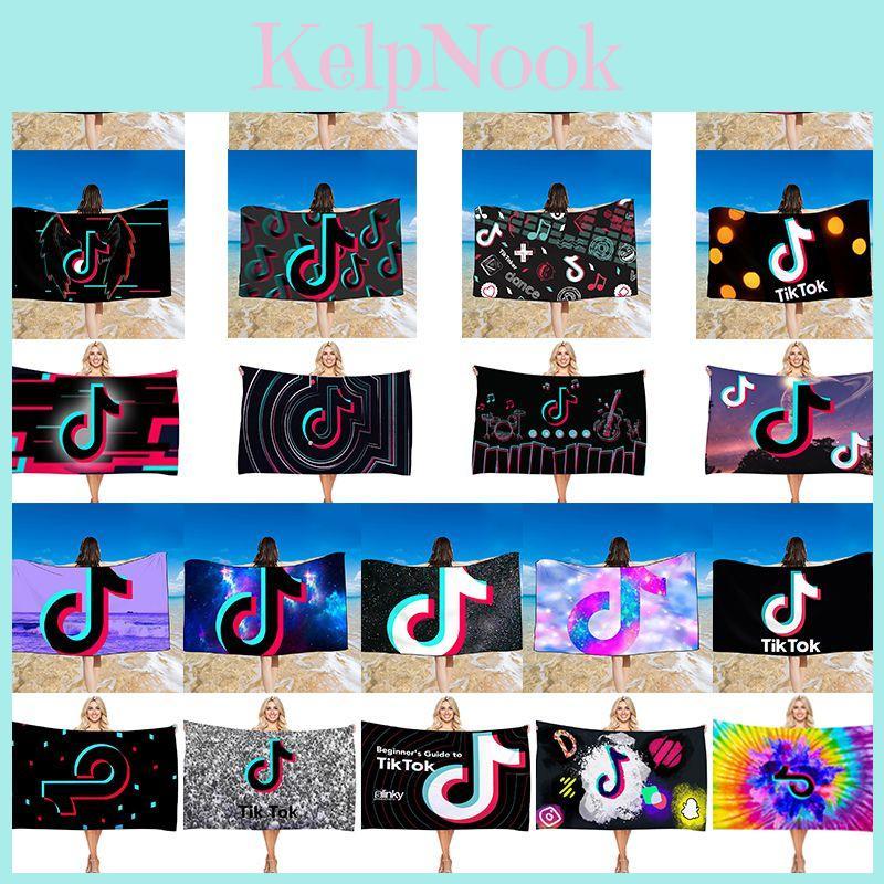 Colorful Tiktok Printed Towel Great For Swimmers And Relaxing Bathrobe Experiences
