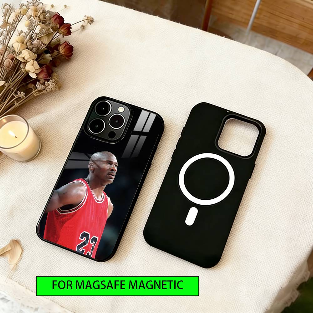 Michael Jordan Phone Case For iPhone17,16,15,14,13,12,11 Plus,Pro Magnetic For Magsafe Wireless Charging