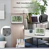 Wall Moutable Tabletop Digital Alarm Clock Large Screen LCD Temperature Hygrometer Display Backlight Battery Powered