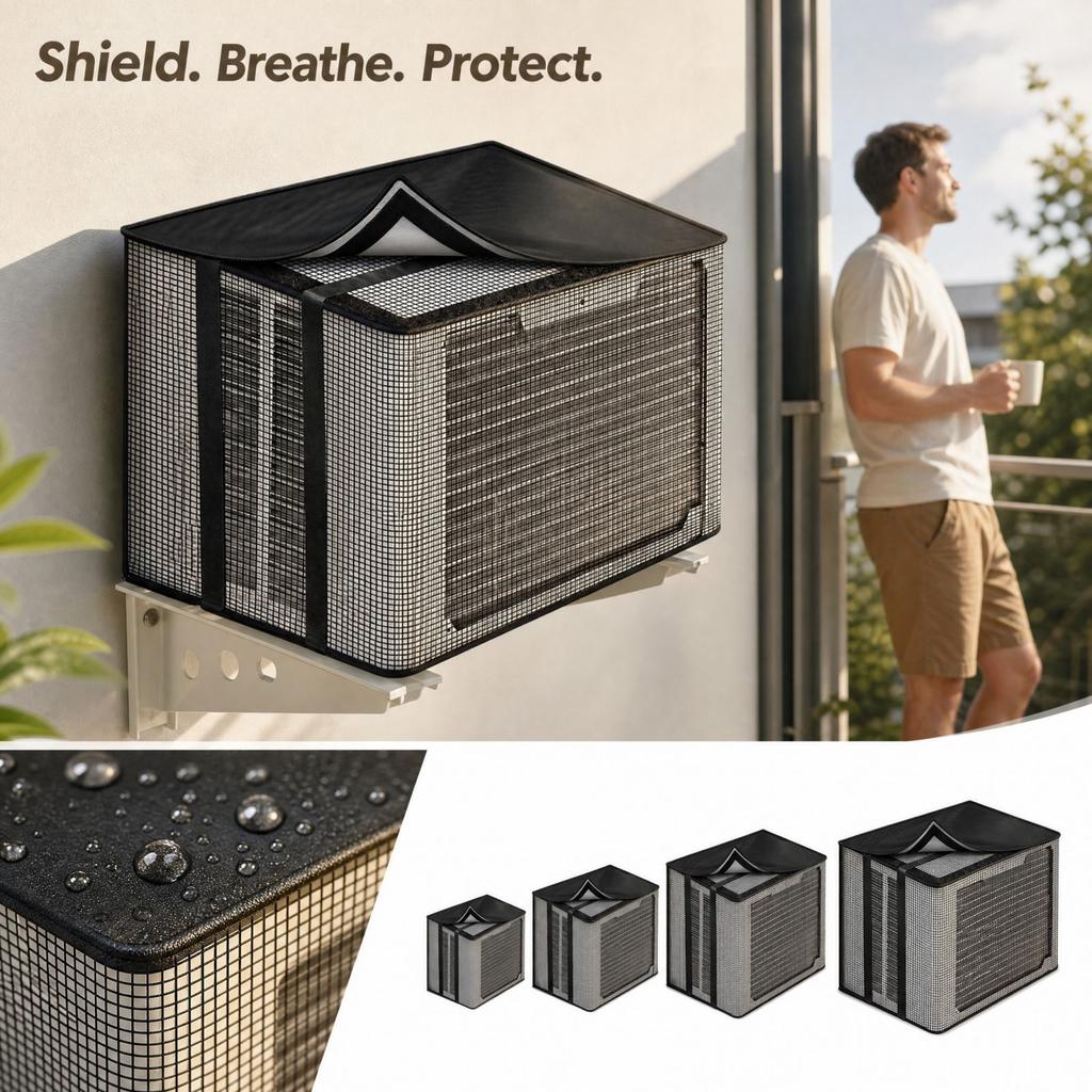 Outdoor Conditioner Cover for Wall Mounted, Rainproof Protective Cover for Outside Condenser