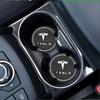 1/2 Stück rutschfeste Auto-Getränkeunterlage Diamant Strass Gummi-Matte Auto Zubehör für Model 3 Model S X Model Y SpaceX K80