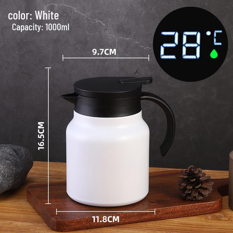 Office Health Stainless Steel Insulated Teapot and Water Bottle - 72-Hour Heat Retention, Tea Separation Feature.