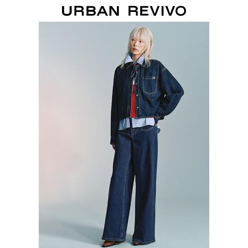 Women's Urban Lyocell Denim Shirt with Bow Tie