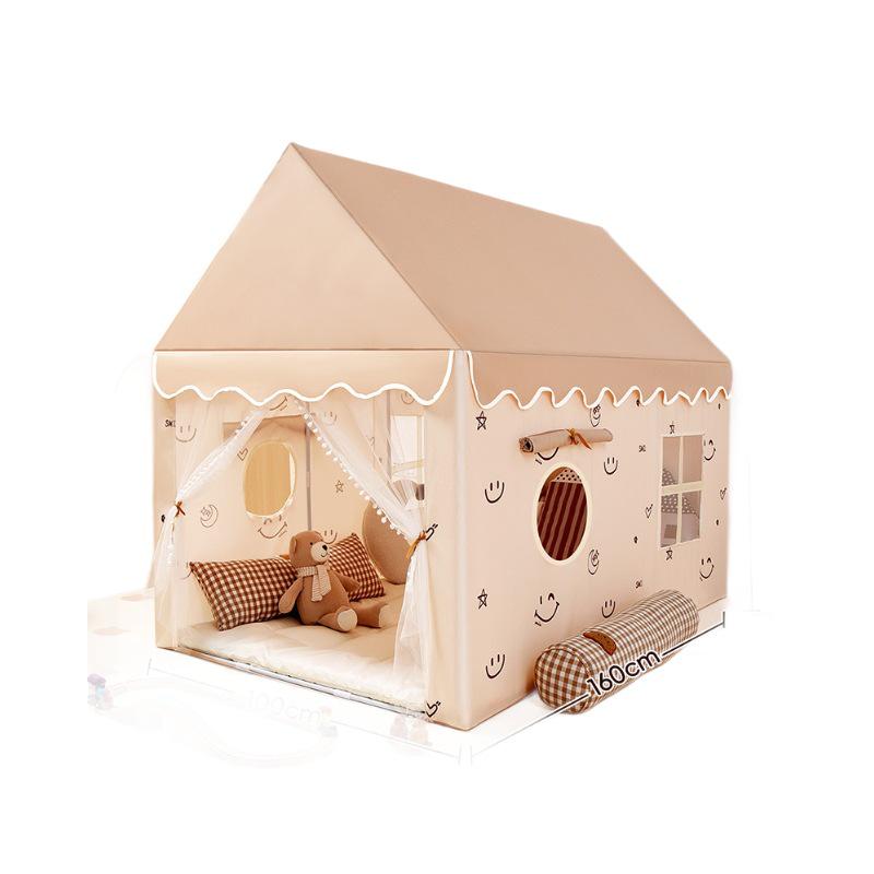 Children's Extra Long Indoor Princess Castle Tent with Mosquito Net