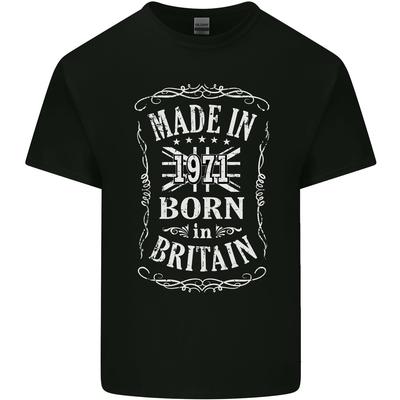 Born In Britain 54th Birthday Made 1971 Mens Light Cotton T-Shirt