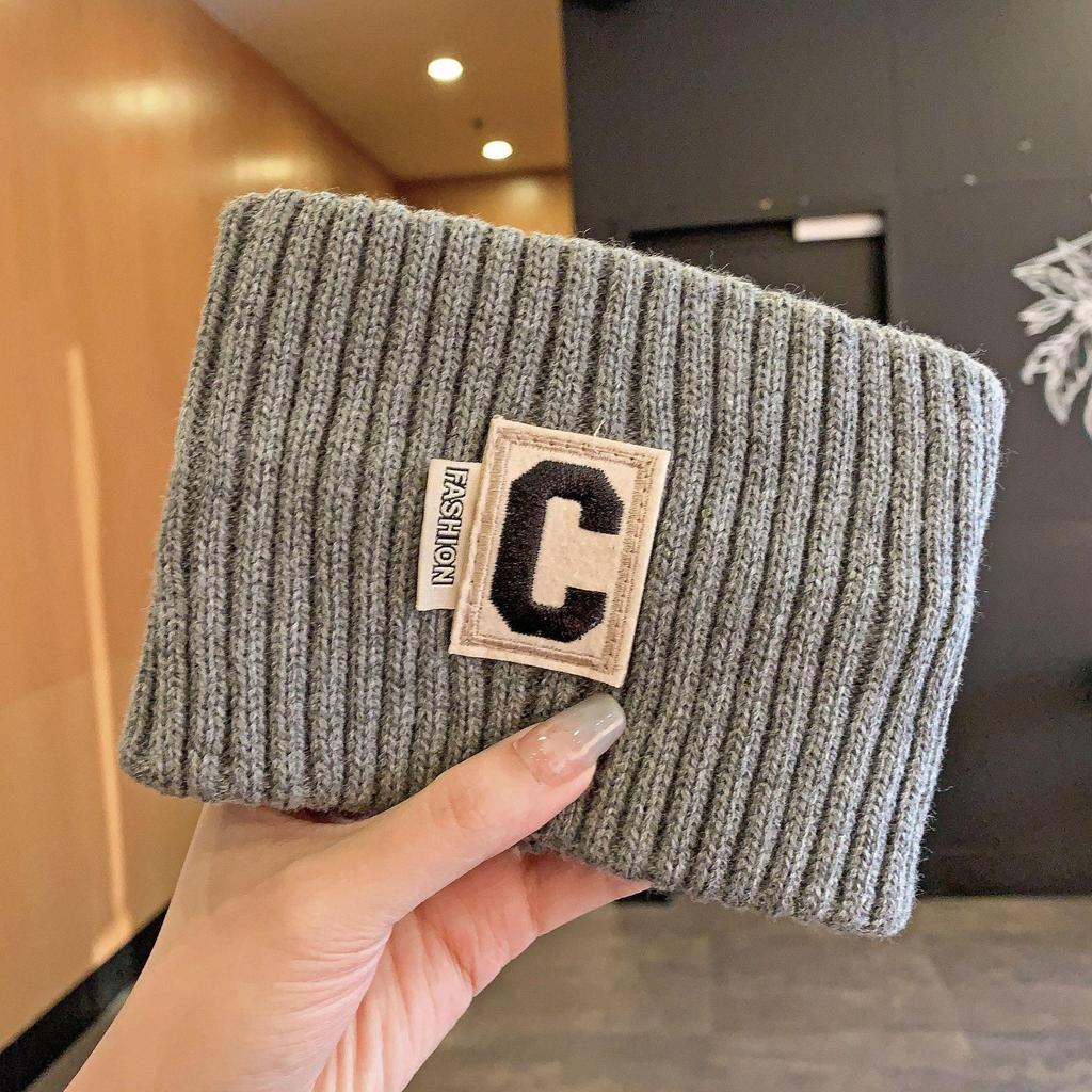 C-Shaped Wool Knit Headband: Women's Autumn Winter Windproof Forehead Protector and Hairband
