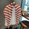 Lazy Striped Hollow Knitted Triangle Scarf Shawl Women'S Summer Thin Premium Versatile Ice Sunscreen Scarf