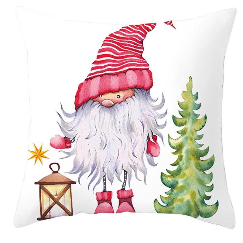 Faceless Santa Pillowcase Christmas Decoration Home  Gift Noel Navidad Happy New Year 2022 Cushion Cover