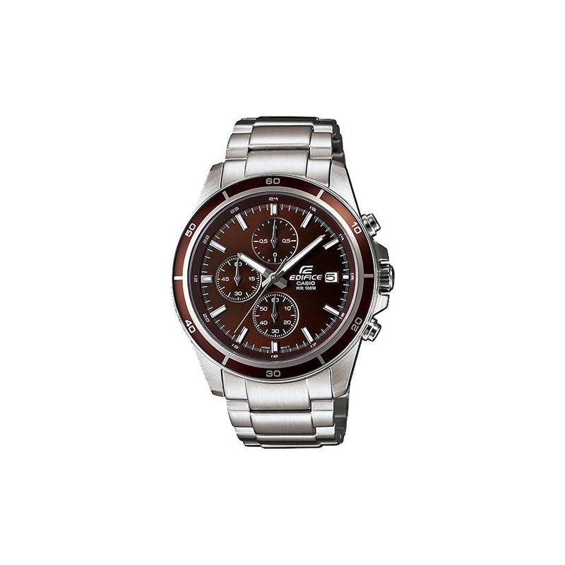 

Casio EDIFICE Simple Casual Fashion Pointers Quartz Movement Stainless Steel Strap Japanese and Korean Watch Men s Watch Brown Dial EFR-526D-5A чёрный