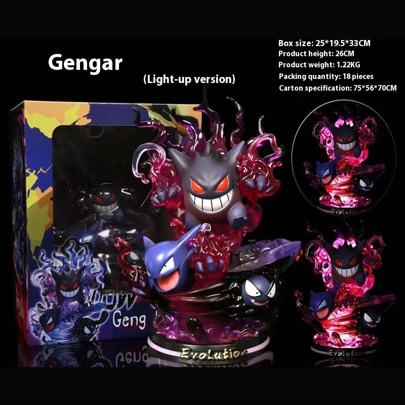 Lovely New Animation Bao Ke Meng Gk Animation Pikachu Luminous Doll Hand-Made Model Super Dream Gengar Fire-Breathing Dragon Ornaments