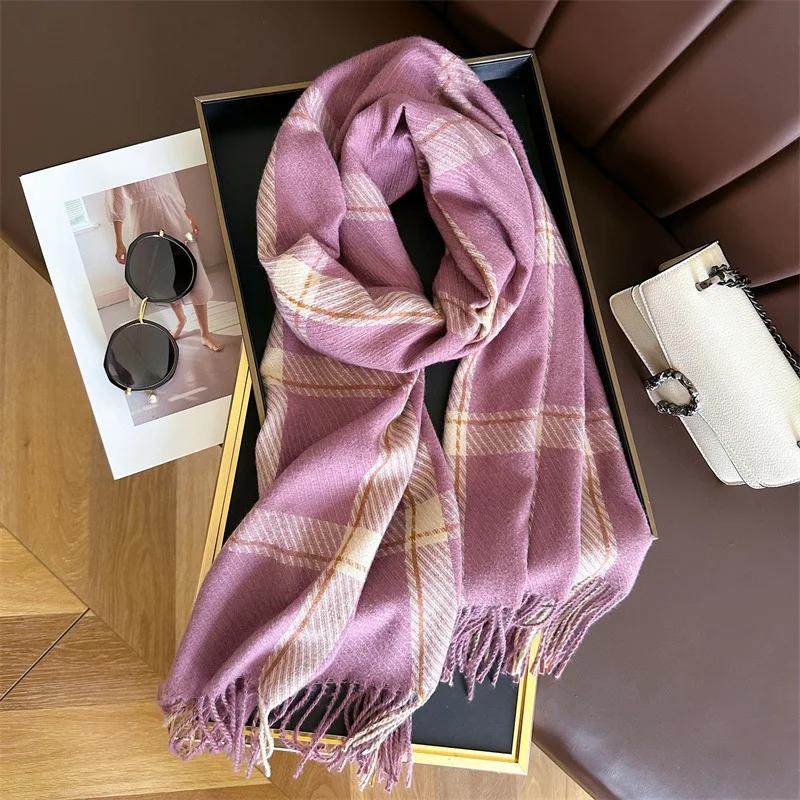 Cashmere Imitation Fashion Hijabs Scarves Men Women Autumn Winter Warm Tassels Long Scarf Shawls Unisex Luxury Neckerchief