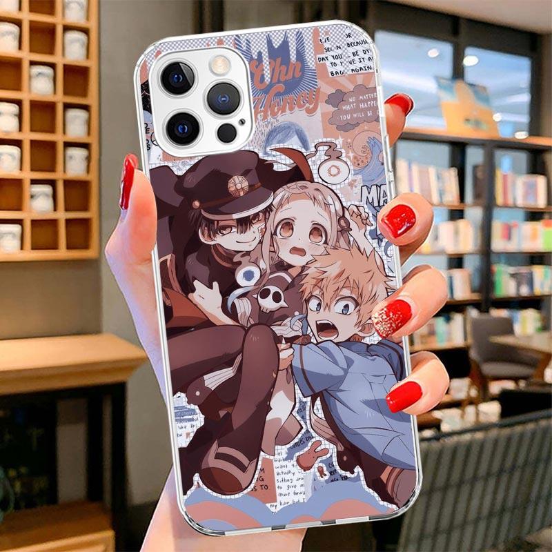 

Anime Toilet Bound Hanako Kun Cover Phone Case For iPhone 16 17 Air 15 14 Pro Max 16E Phone Case 13 Mini 12 11 7 SE 8 Print Patt iPhone 12 Pro Max
