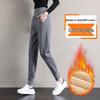 Damen Winter Fleece-gefütterte Lammwolle Jogginghose, Kleine Statur, Lässige Baumwoll-Sporthose