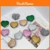 Acrylic Mini Heartshaped Box Bag With Sparkling Crystals And Magnetic Closure For Daily Use