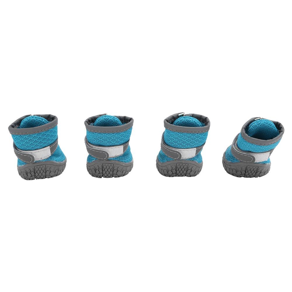 4pcs Non Slip Sole Dog Shoes Lake Blue Pet Paw Covers Lightweight Puppy Shoes  Paw Protection