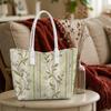 Vintage Floral Print Casual Tote Bag for Daily Shopping Commute