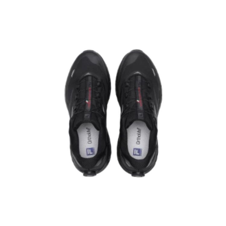 Fila Boa Explorer Mesh Fabric Tpu Versatile Comfortable Simple Durable Resilient Grip Low Top Outdoor Functional Shoes Men Sneaker Black A12M341201FBA