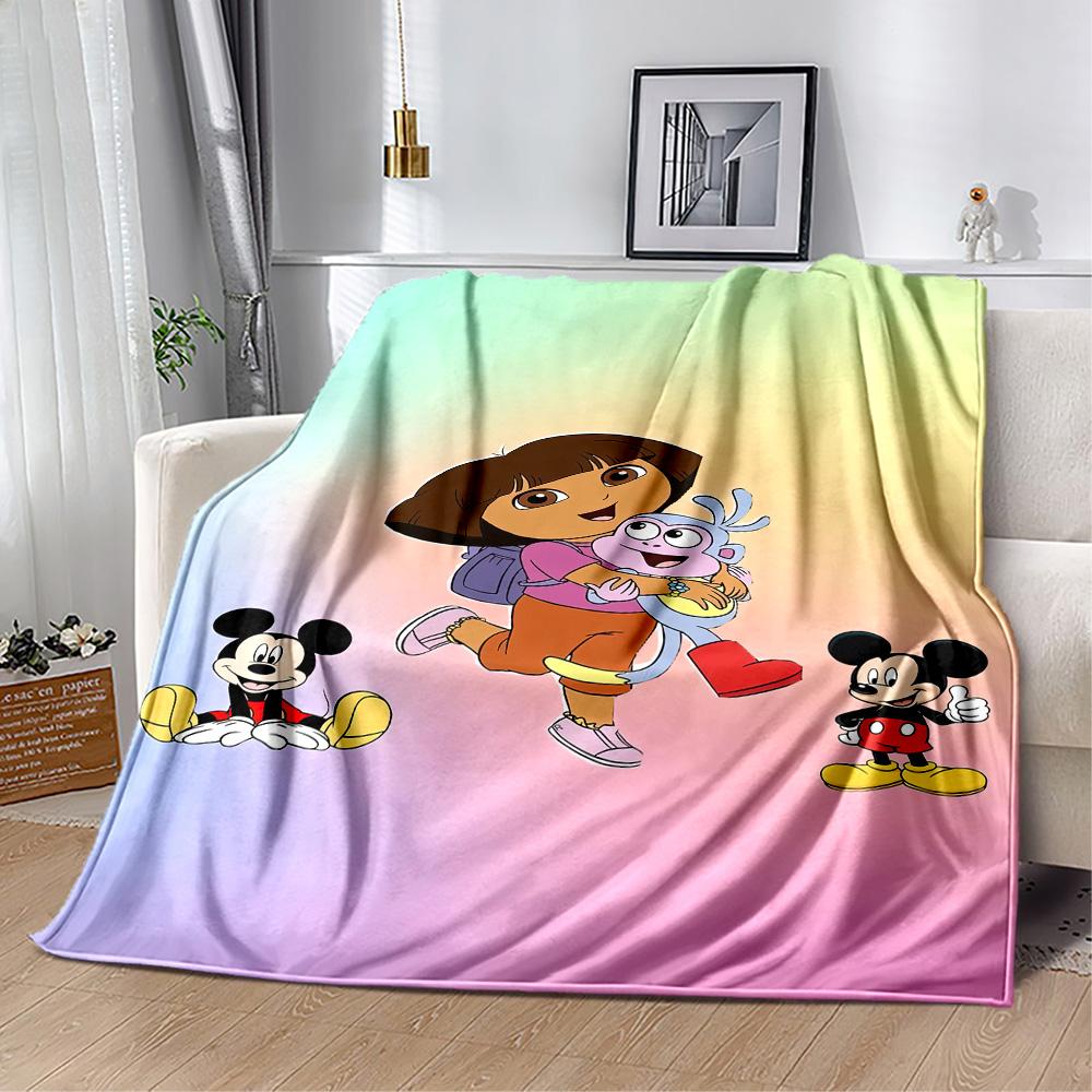 Dora Explorer Blanket Soft & Cozy Perfect for Seaside Bed Sofa All-Season Use Digital Print Birthday Christmas Gift Blanket