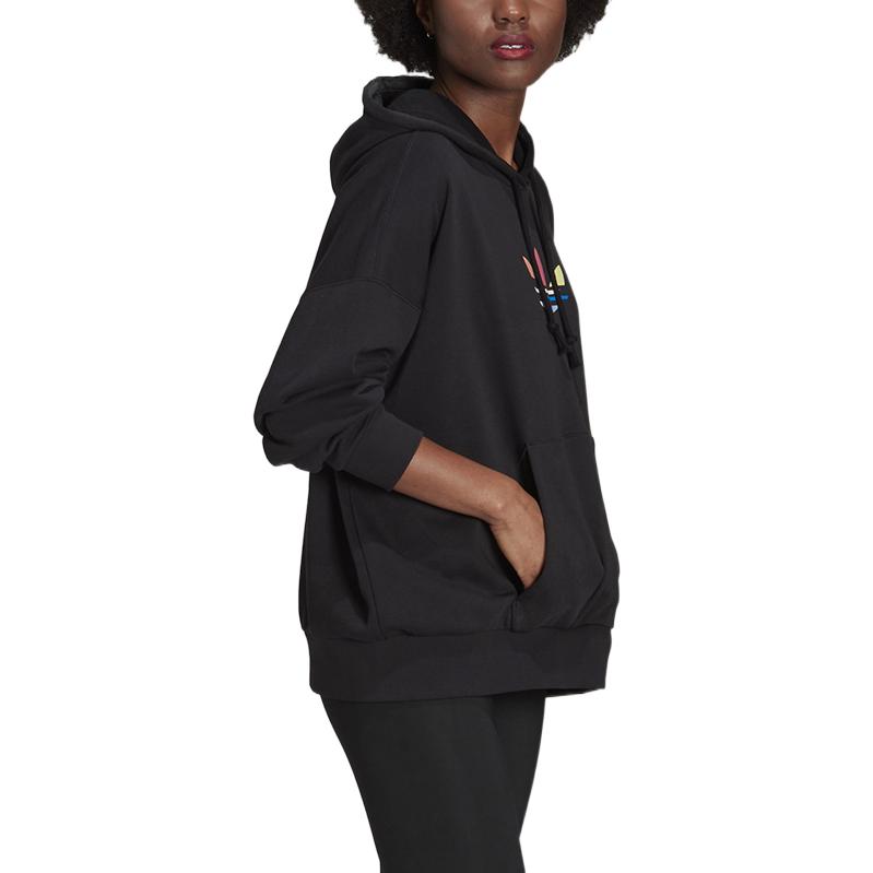 Adidas Originály Adicolor Mikina s potiskem rozbitého loga Dámské mikiny Černá H09308